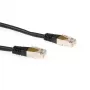 ACT Black 0,5 m LSZH SFTP CAT6 jungiamasis kabelis su RJ45 jungtimis