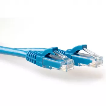 ACT Blue 5 metrų U/UTP CAT6A patch laidas su apsaugotais RJ-45 kištukais