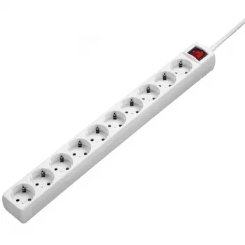 Hama 00137234 apsauginis nuo viršįtampių lizdų blokas, baltas, 10 AC lizdų, 230 V, 3 m