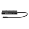 Manhattan USB-C dokų stotelė / šakotuvas su kortelių skaitytuvu, 6 prievadai: Ethernet, HDMI, USB-A (x3) ir USB-C, su Power Delivery (100W) USB-C prievadui, universalus, aliuminis