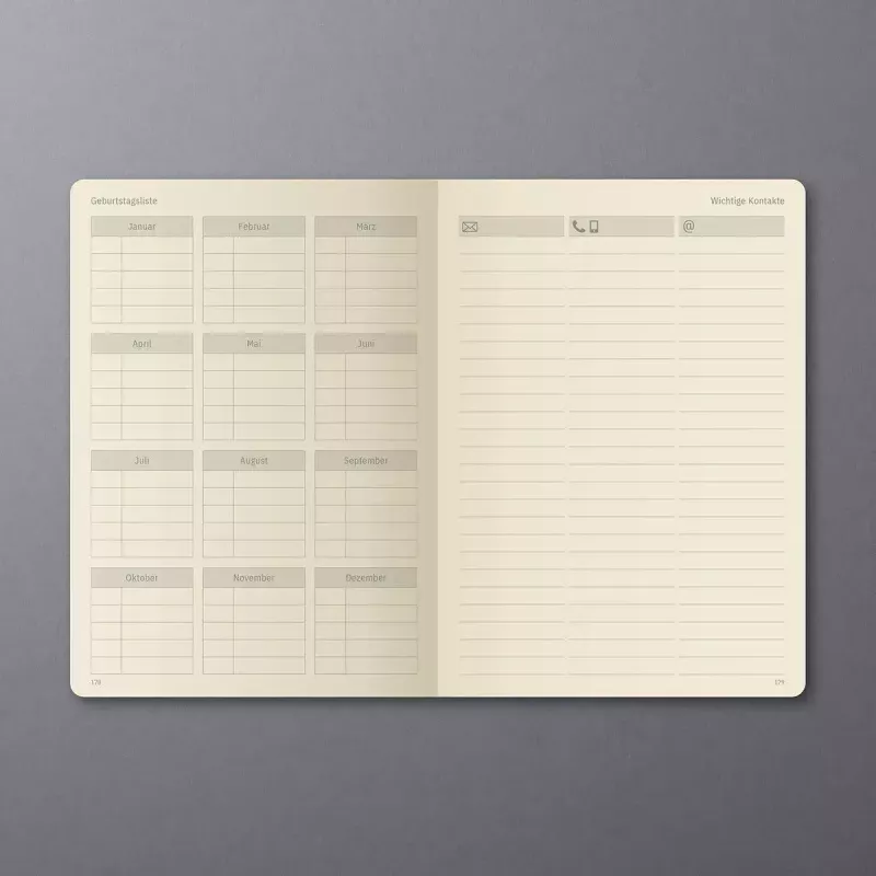 Nešiojamas planeris Sigel Conceptum A5 192 lapai 148 x 213 mm