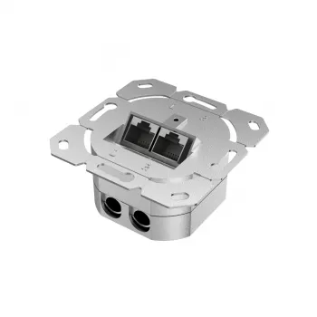Hama 00200775 tinklo rozetė, CAT-6a, 10 Gbit/s, ekranuota, 2 prievadai, įmontuojama