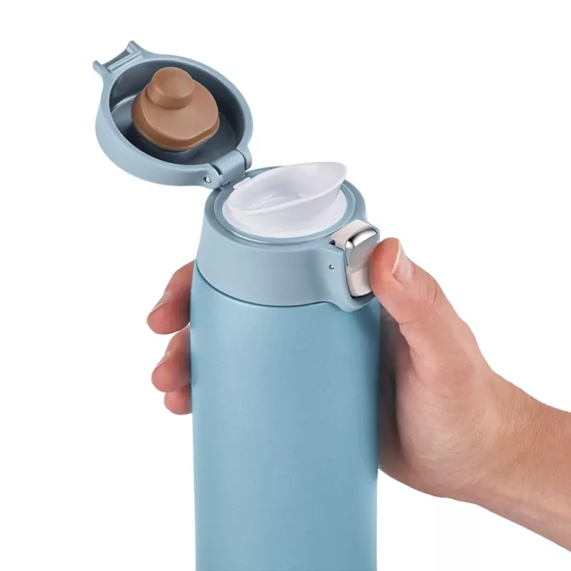 EMSA Light termo puodelis 400 ml mėlynas, nerūdijančio plieno korpusas, polipropileno dangtelis