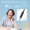 ACT AC9360 išorinė garso kortelė USB, 3,5 mm lizdas, 4 mygtukai