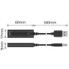 ACT AC9360 išorinė garso kortelė USB, 3,5 mm lizdas, 4 mygtukai