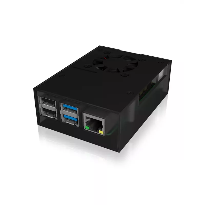 ICY BOX IB-RP108 Dėklas Raspberry Pi 4, permatomas, aliumininis, su aušintuvu