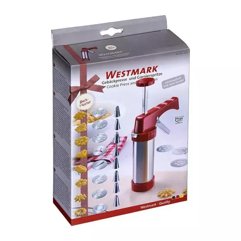 Sausainių presas Westmark 32332260 raudonas sidabrinis plastikas nerūdijantis plienas
