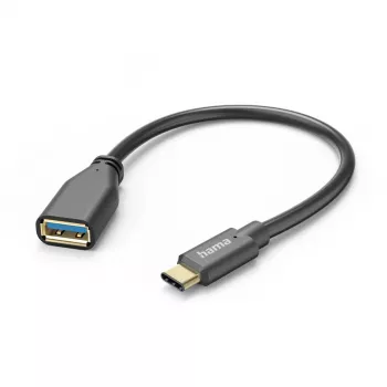 Hama 00125105 USB kabelis USB 3.2 Gen 1 (3.1 Gen 1) 0.15 m USB A USB C juodas