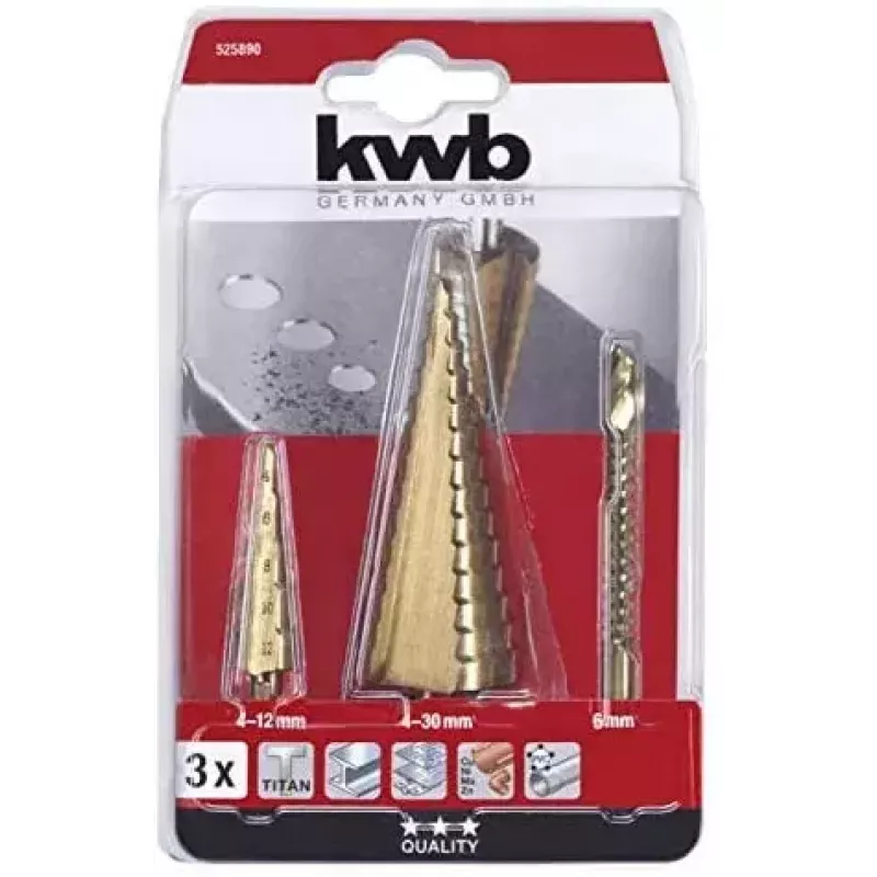 Gręžtuvų rinkinys KWB 525890 HSS 10 mm gylis 155 mm aukštis