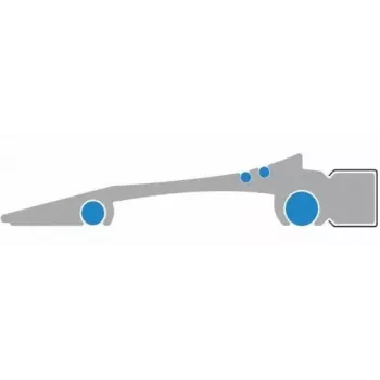 Liniuotė WEDO 525430 300 mm aliumininė sidabrinė