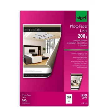 Blizgus fotopopierius Sigel LP144 A4 200 g/m²