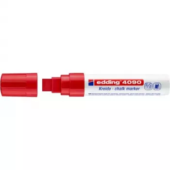 Kreidinis žymeklis Edding 4090 Chisel raudonas