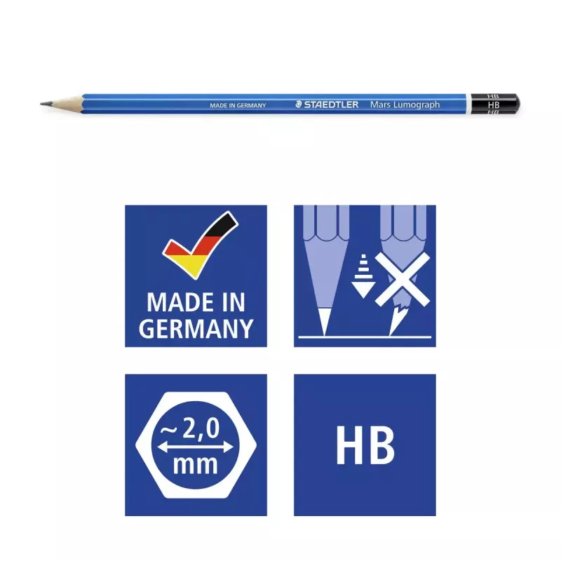 Pieštukai Staedtler Mars Lumograph 100