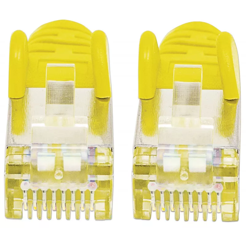 Intellinet tinklo jungiamasis laidas, Cat6, 2 m, geltonas, varinis, S/FTP, LSOH / LSZH, PVC, RJ45, auksuoti kontaktai, su apsauginiu gaubteliu, viso ilgio, viso garantija