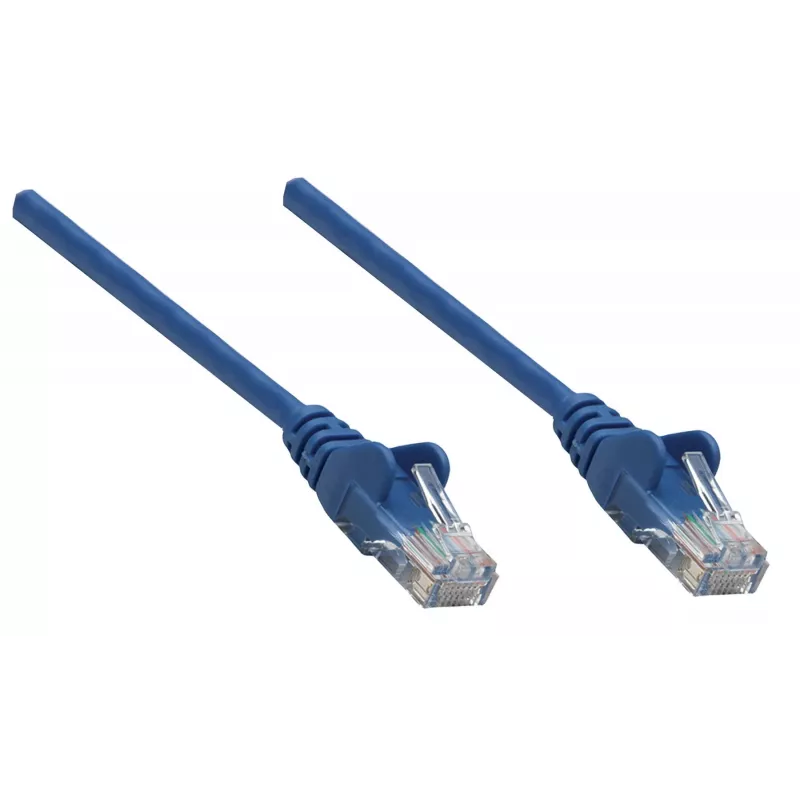 Intellinet tinklo jungiamasis kabelis, Cat6A, 0,25 m, mėlynas, varinis, S/FTP, LSOH / LSZH, RJ45, auksuoti kontaktai, su apsauga nuo užkliuvimo, su gaubtuku, viso gyvenimo garantija