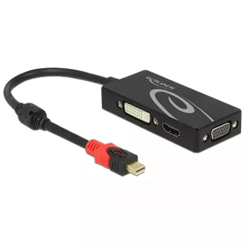DeLOCK 62855 belaidis adapteris mini DisplayPort į VGA / HDMI / DVI, 0,2 m, juodas