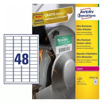 Lipnių etikečių lapas Avery L7911-40