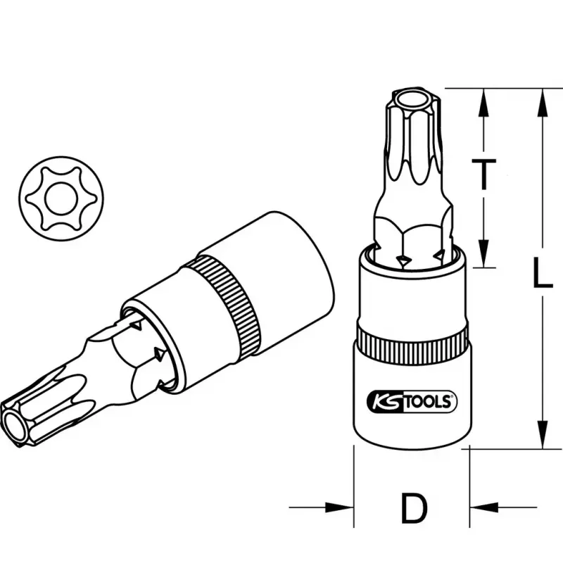 KS Tools 911.1371 1/2 colio pavaros lizdinis raktas, 1 galvutė, 90 g