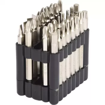 Antgalių rinkinys atsuktuvui KS Tools 911.7550 – 32 vnt., nikeliuoti, 75 mm, 1/4 colio šešiakampis kotas