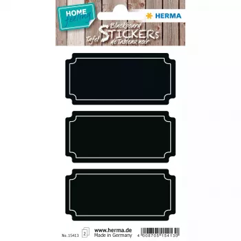 Lipnios etiketės HERMA 15413 Permanent Black 6 vnt.