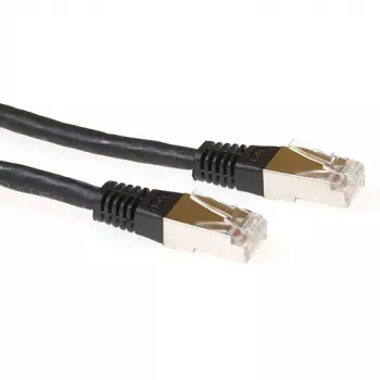 ACT Black 10 metrų LSZH SFTP CAT6A jungiamasis kabelis su RJ45 jungtimis