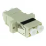 ACT Fiber optic LC dvipusis adapteris daugiamodis OM1/OM2 flanšas, LC/LC, dramblio kaulo spalvos, daugiamodis, keraminis, OM1, 1 vnt.