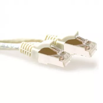 ACT Ivory 25 m LSZH S/FTP CAT6A tinklo kabelis su apsaugotais RJ45 kištukais