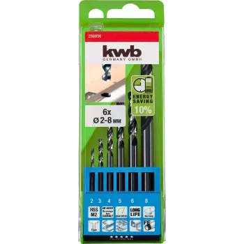 Gręžtų rinkinys KWB 258806 6 vnt. dešinysis sukimas