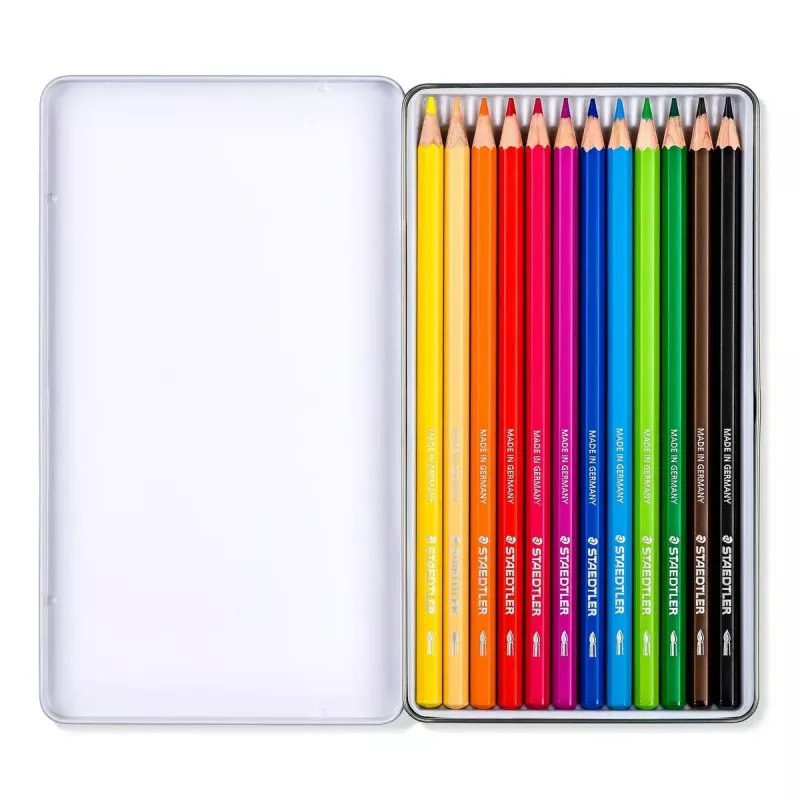 Staedtler 146 10C akvareliniai pieštukai 12 vnt., metalinė dėžutė