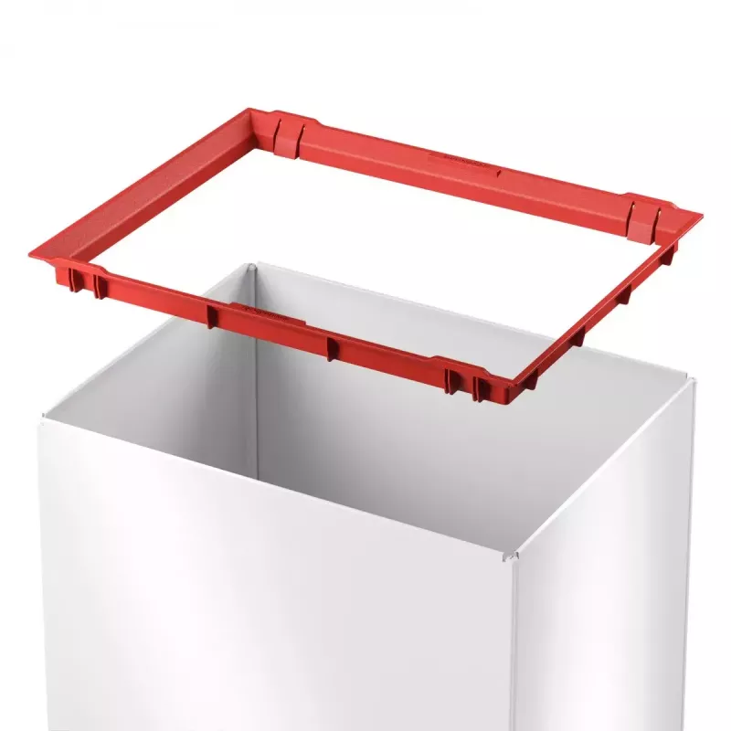 Hailo Big-Box Swing L stačiakampis plieninis šiukšlių kibiras baltas