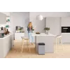 Hailo Big-Box Swing L stačiakampė plieninė šiukšliadėžė sidabrinė
