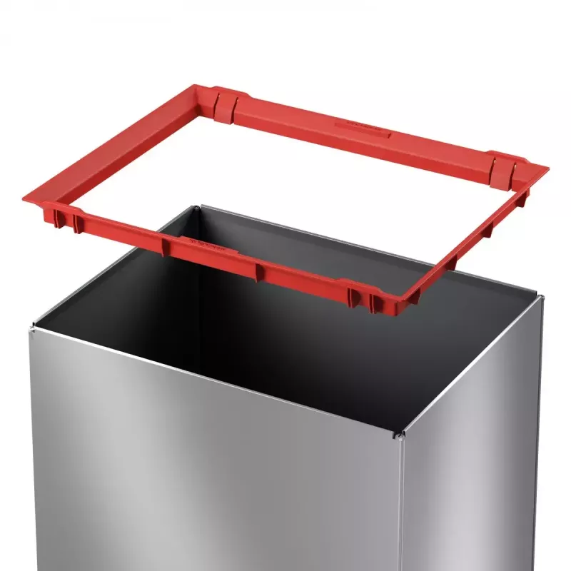 Hailo Big-Box Swing L stačiakampė plieninė šiukšliadėžė sidabrinė