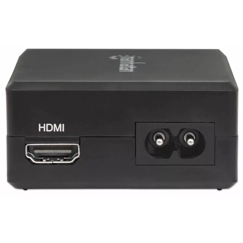 Manhattan Smart Video Multiport Dock, 5 prievadai: HDMI, USB-A (x2), USB-C (x2), su Power Delivery USB-C, įmontuotas maitinimo šaltinis, itin kompaktiškas, nuimamas maitinimo laidas, juoda, trejų metų garantija, mažmeninė dėžutė