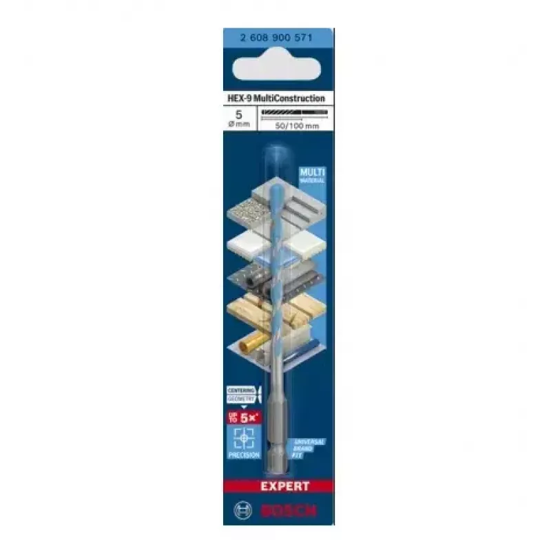 Gręžtuvas Bosch 2 608 900 574 6 mm, 100 mm, HEX-9, universalus