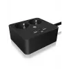 ICY BOX IB-MPS2220B-CH maitinimo ilgintuvas 1,9 m 2 AC lizdai Juodas