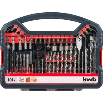 Gręžtų rinkinys KWB Promo Box Standard 101 vnt. plytai, metalui, medžiui