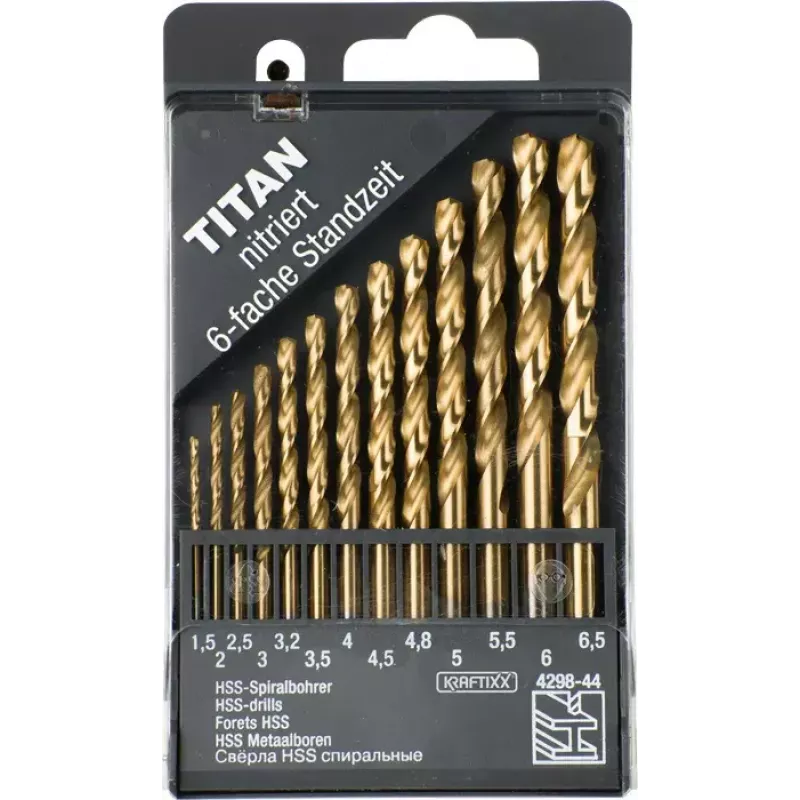 Gręžtų rinkinys KWB 429844 13 vnt., dydžiai 1,5–6,5 mm