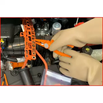 Izoliacinės pirštinės KS Tools 117.0051 baltas lateksas suaugusiems 360 mm