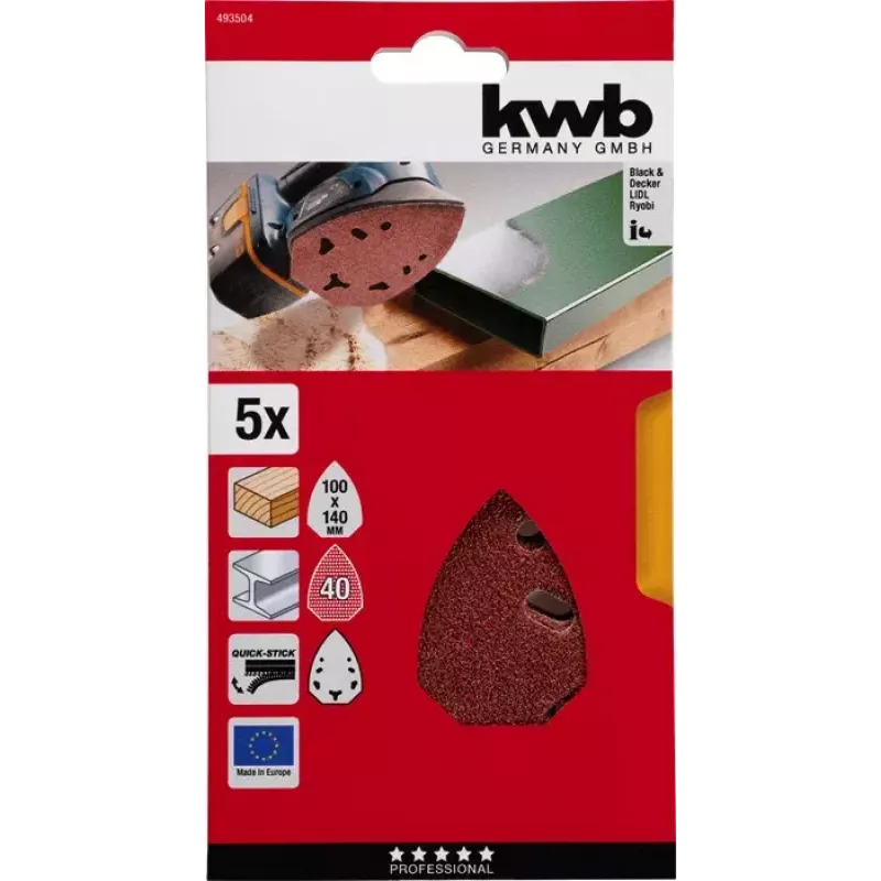 Šlifavimo diskai KWB 493504 5 vnt