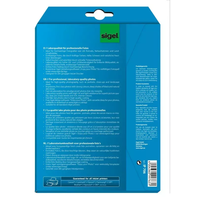 Foto popierius blizgus Sigel InkJet Ultra IP706