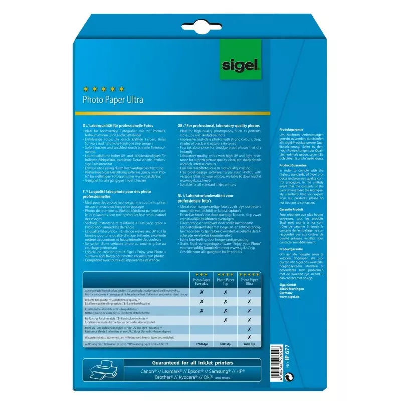 Foto popierius A4 blizgus Sigel IP677