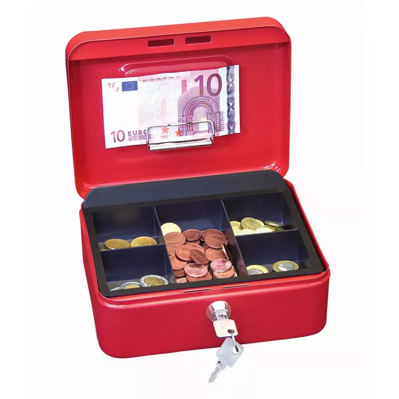 Dėžutė pinigams/bilietams WEDO 145 202H plieninė raudona