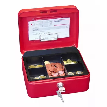 Dėžutė pinigams/bilietams WEDO 145 202H plieninė raudona