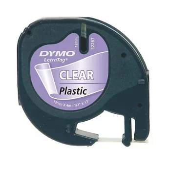 DYMO 12mm LetraTAG plastikinė etikečių juosta