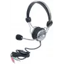 Manhattan Stereo Ausinės su Mikrofonu (3.5 mm), Pridedamas Mikrofonas, Reguliuojamas Plieninis Lankas, Garsumo Valdymas, Ausų Pagalvėlės, 2x 3.5 mm Jungtis Garsui/Mikrofonui, Laidas 2.5 m, 3 Metų Garantija