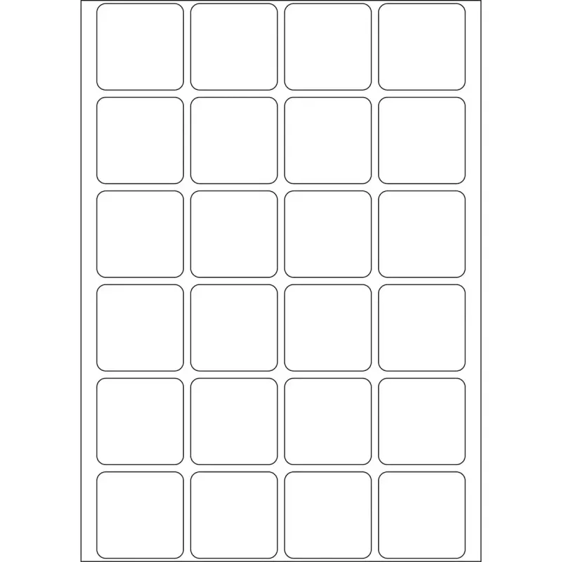HERMA universalios etiketės 24x24 mm balta matinė popierinė 768 vnt.