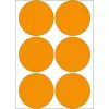 Įvairių paskirčių lipdukai HERMA 2284 švytinčiai oranžiniai 50 mm apvalūs 144 vnt.