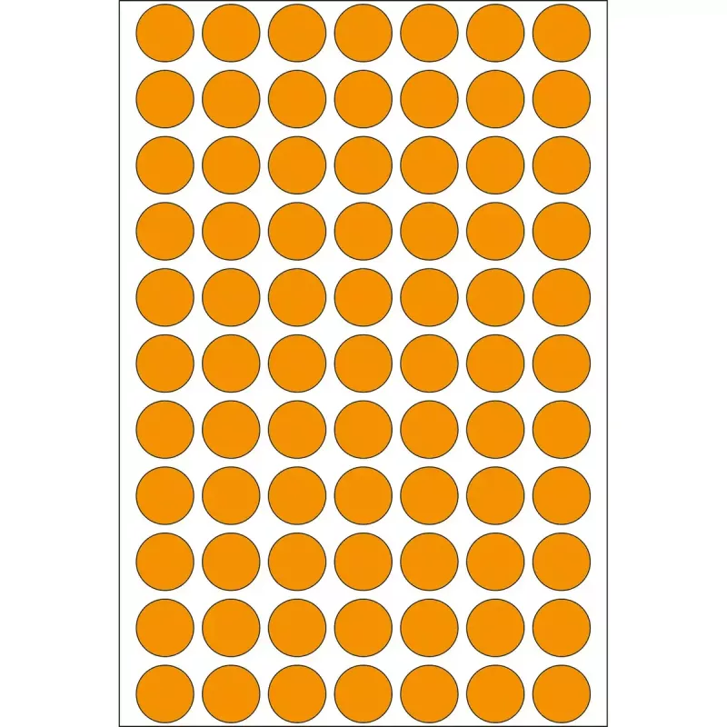 HERMA įvairios paskirties lipdukai 1848 vnt. švytintys oranžiniai