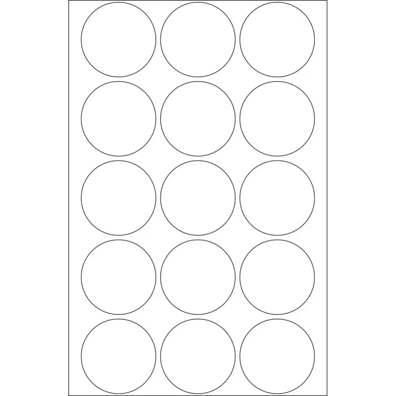 HERMA universalios etiketės 480 vnt. Ø 32 mm apvalios baltos popierinės