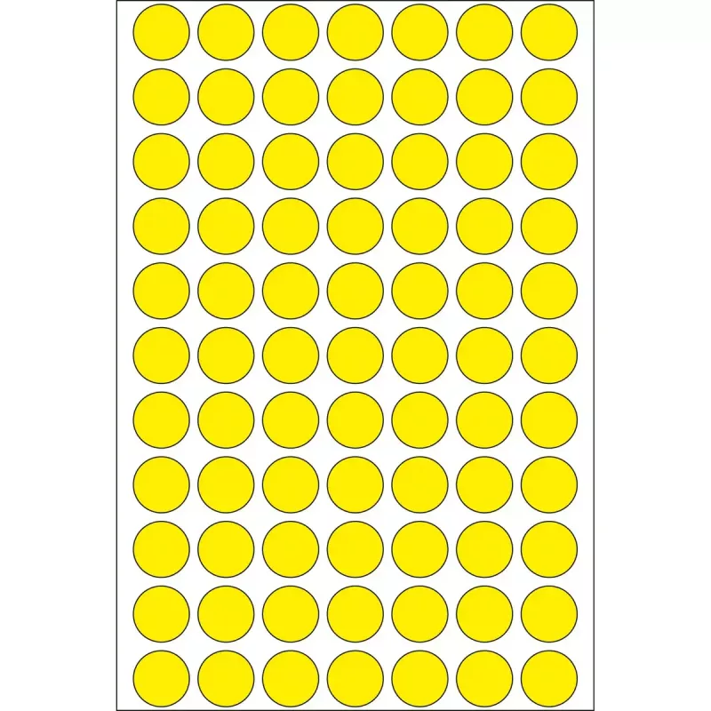 HERMA apvalūs geltoni lipdukai 13 mm, 2464 vnt.